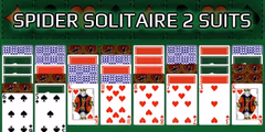 play Spider Solitaire Two Suits