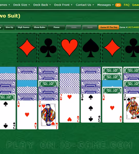 SPIDER SOLITAIRE TWO SUITSのゲームプレイ画像 1