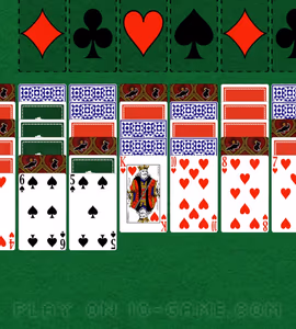 SPIDER SOLITAIRE TWO SUITSのゲームプレイ画像 2