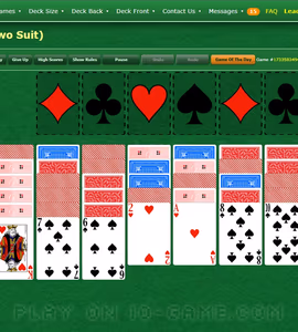 SPIDER SOLITAIRE TWO SUITSのゲームプレイ画像 3